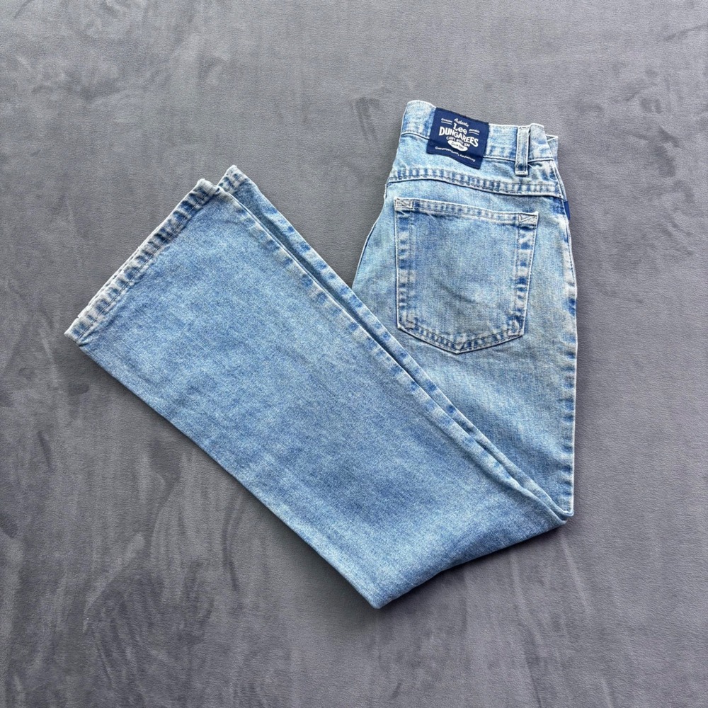Lee Dungarees Flare Jeans Light Wash Denim High Rise Vintage Style (28x29)